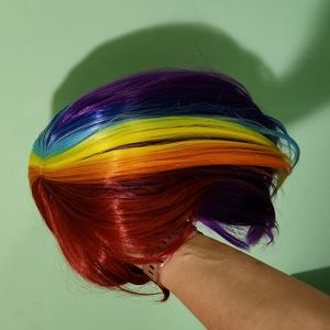 Rainbow Bobbed Wig